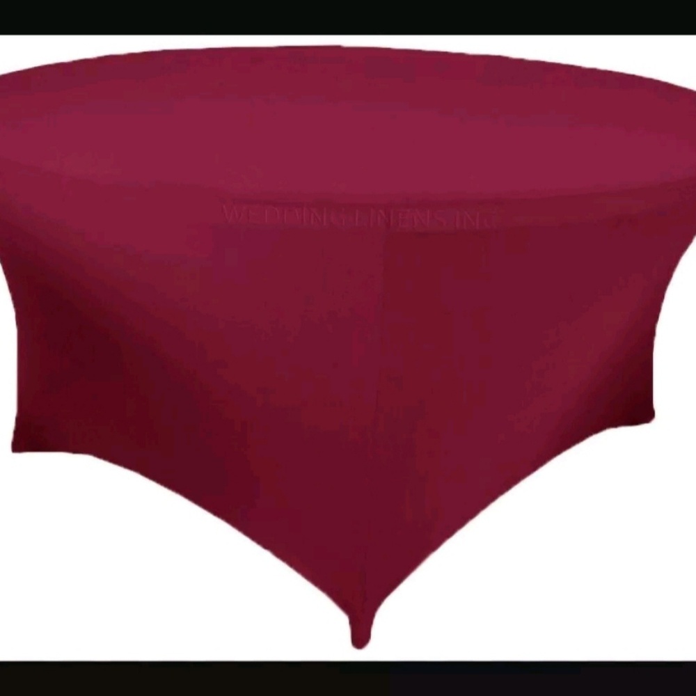 5 FT Spandex Sangria (7 ct-Round fitted)Tablecloth
